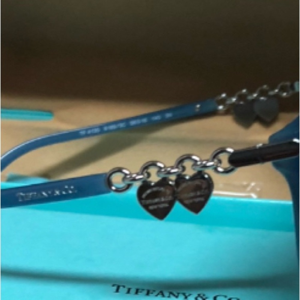 TIFFANY & CO Ladies Vintage Dark Tiffany Blue Sunglasses - Picture 3 of 8